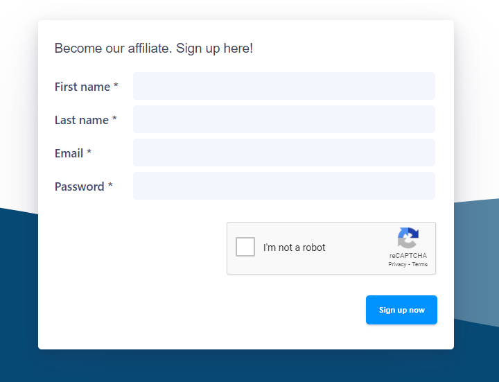 Sendinblue affiliate registration form