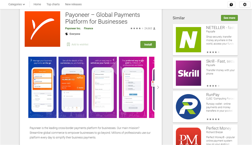Payoneer app