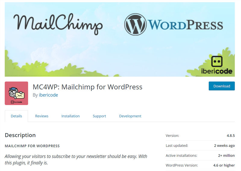 Mailchimp for wordpress