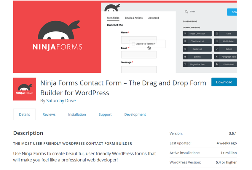 Ninja forms plugin