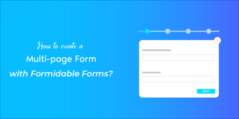 How to create a Multi Page form with Formidable Forms