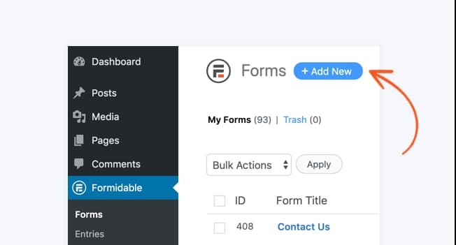 Add new formidable forms form