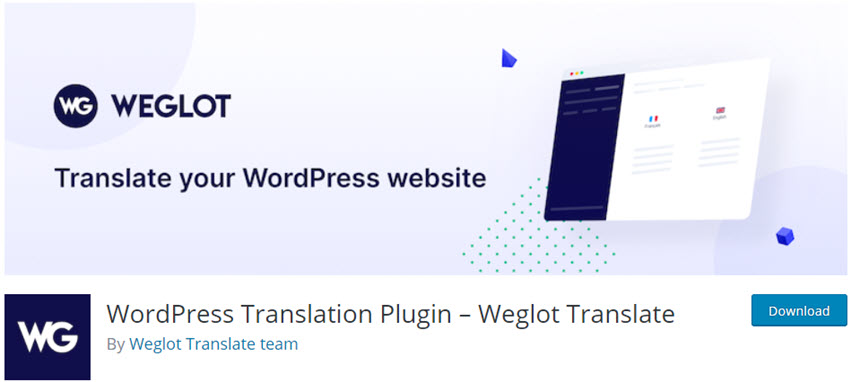 Weglot translation plugin