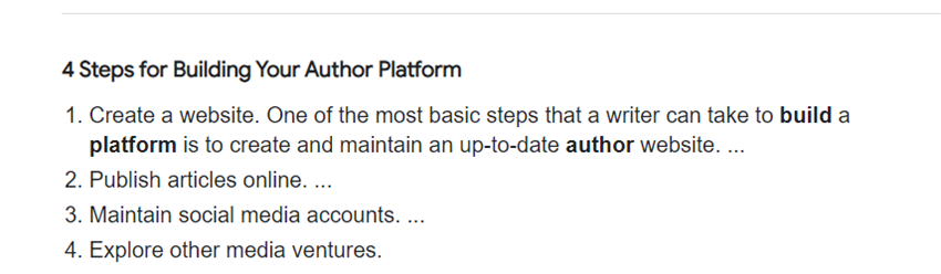 Build an author platform