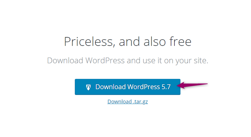 Download wordpress manually