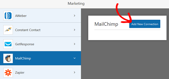 Add new mailchimp account