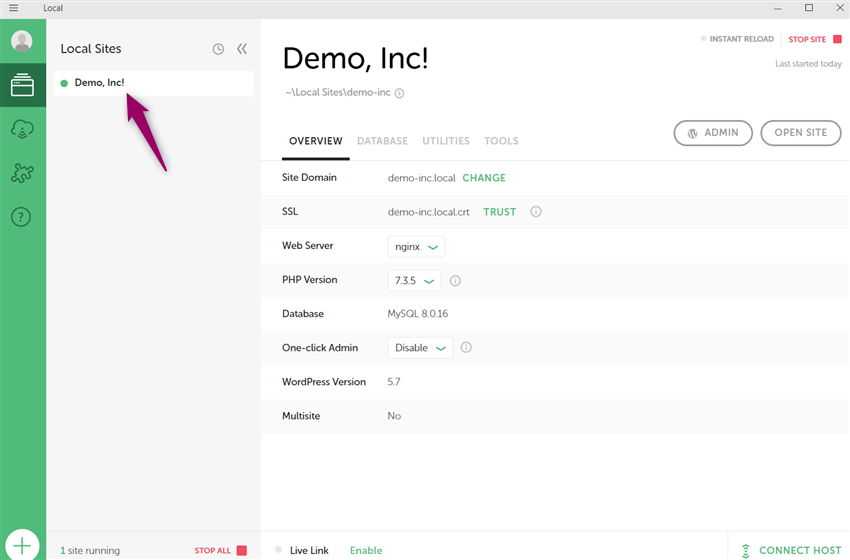 demo inc site added