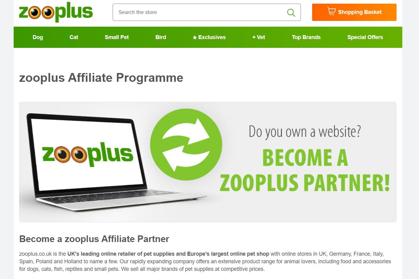 Zooplus affiliate program