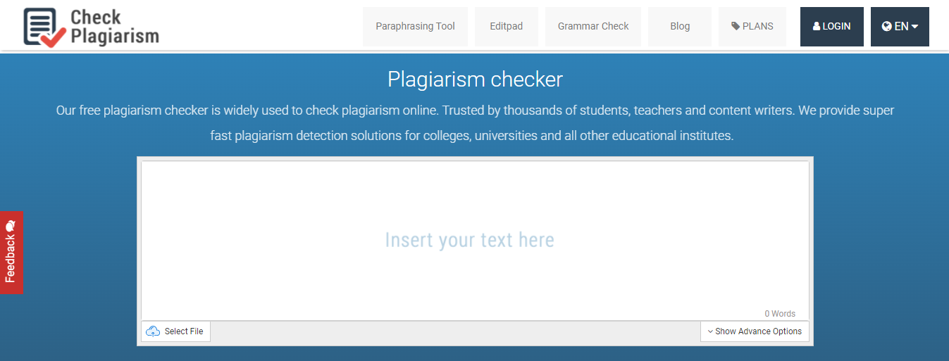 Check-plagiarism tool