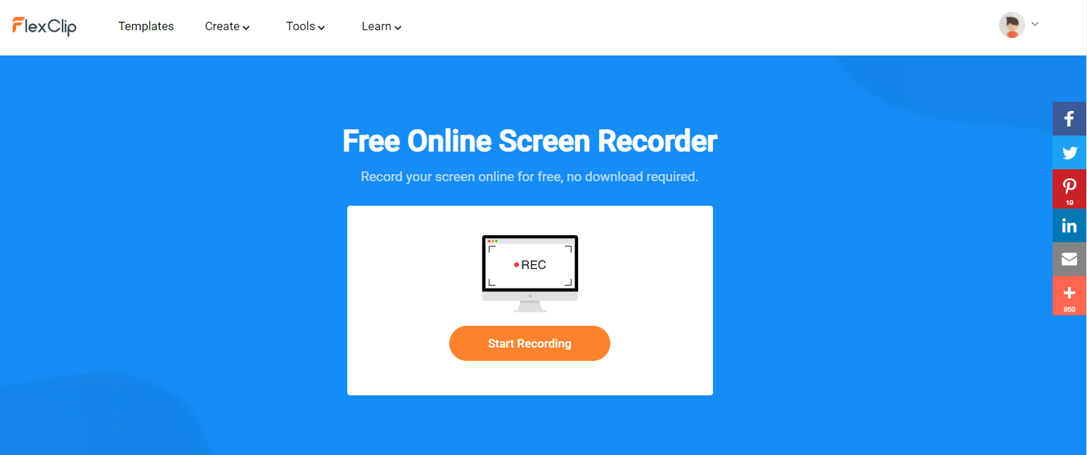 Flexclip screen recorder