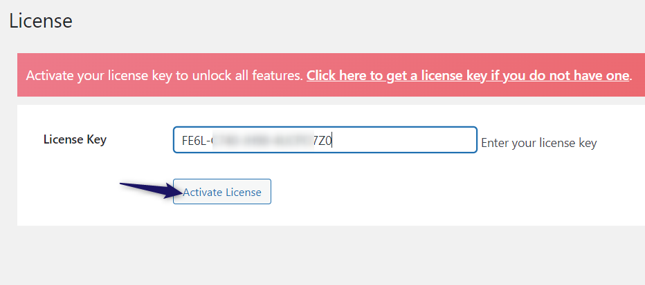 Activate license key