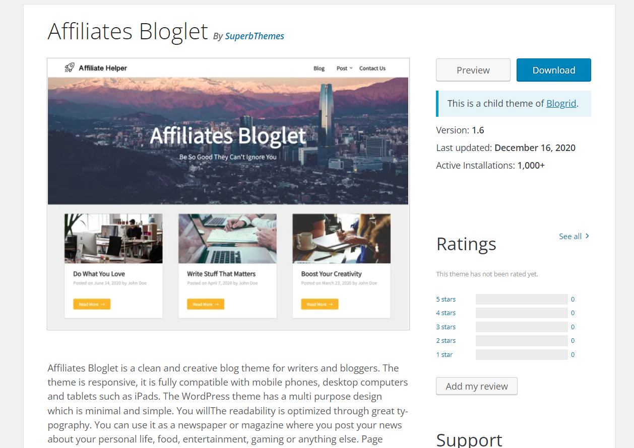affiliates bloglet