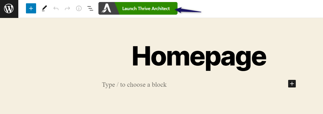 Thrive themes architect builder