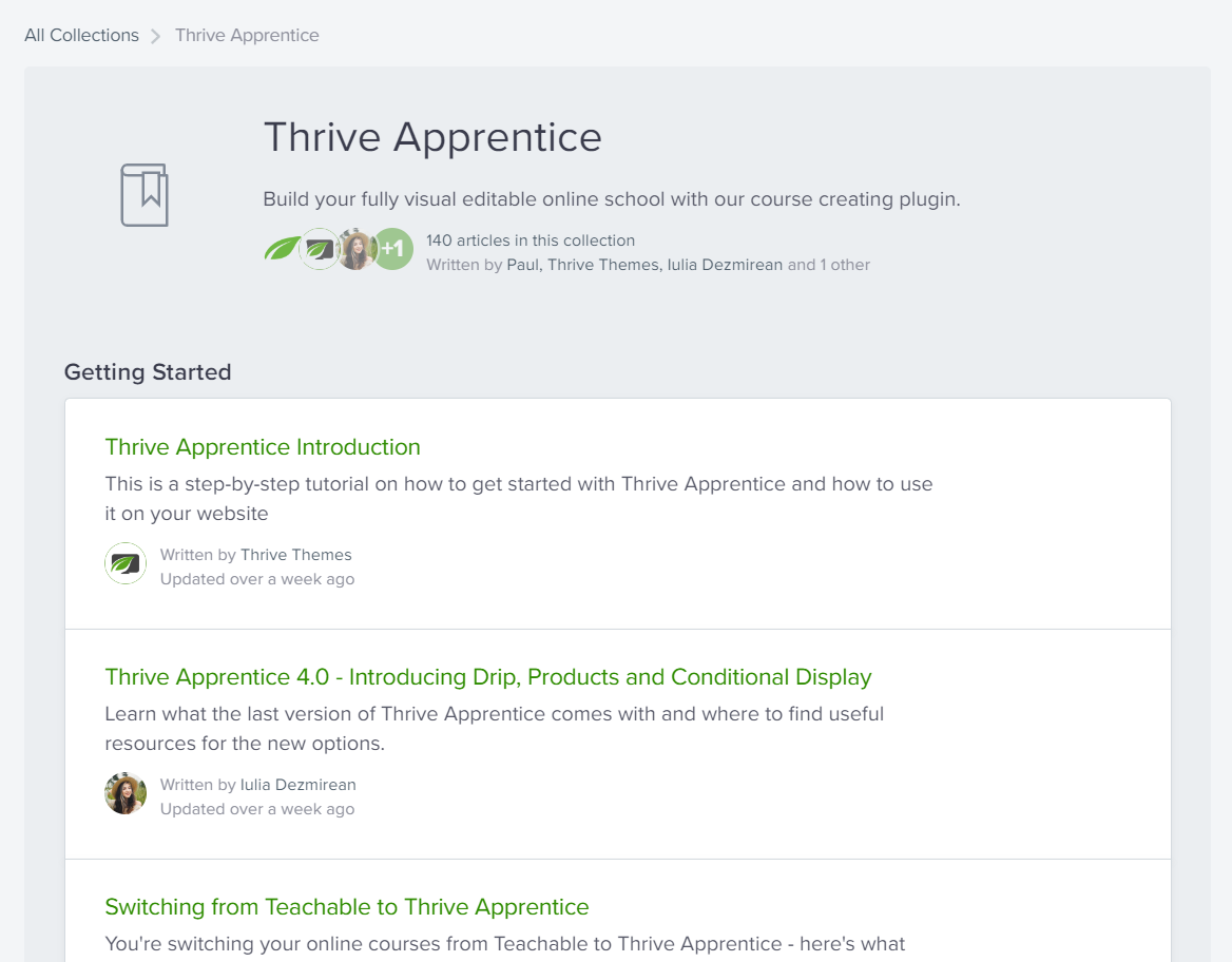 Thrive apprentice documentation