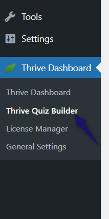 Thrive quiz settings