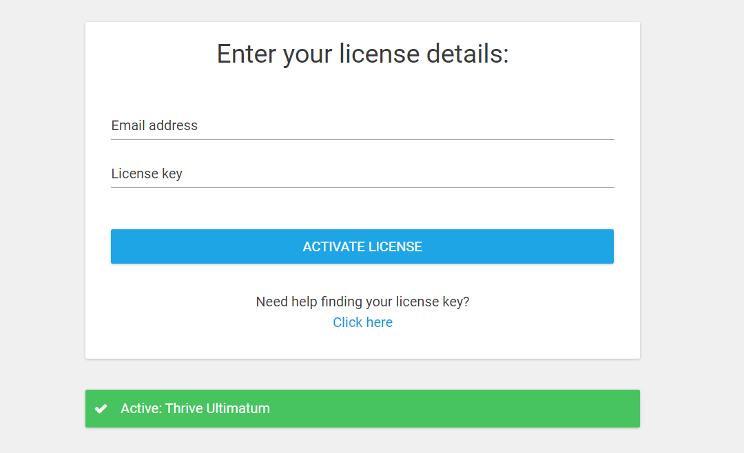 Thrive ultimatum license key