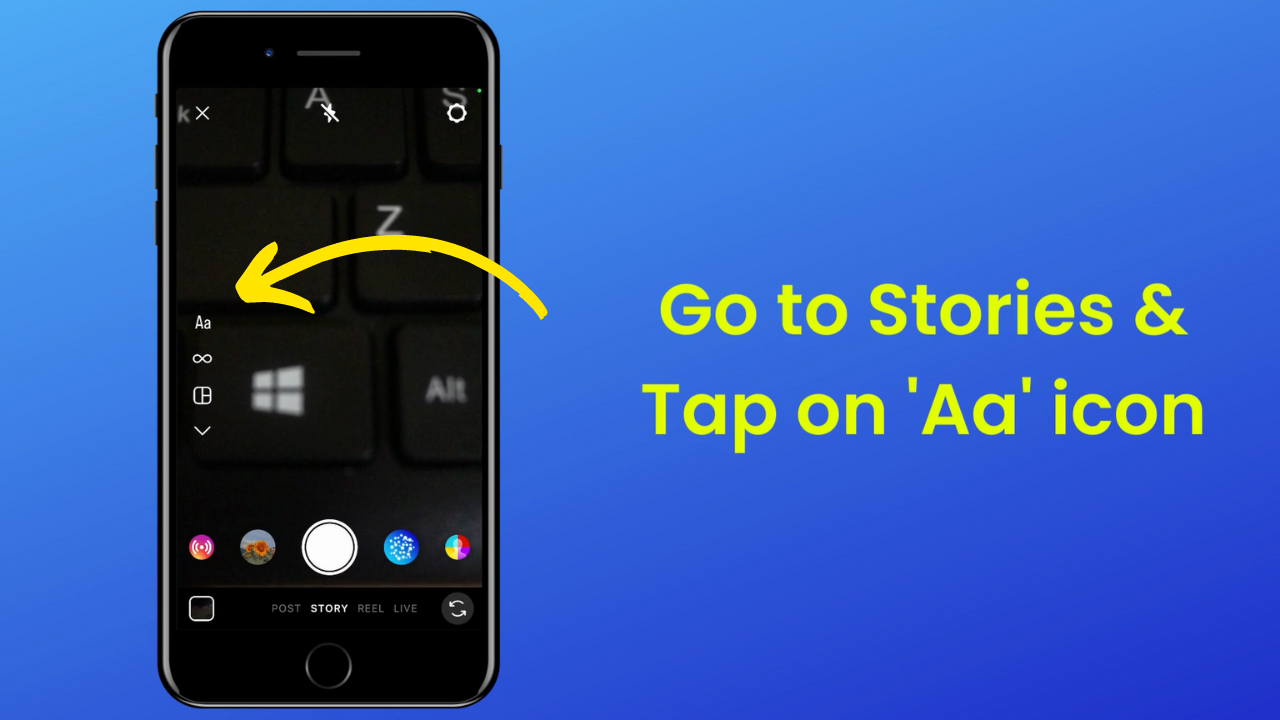 Tap on the 'aa' icon