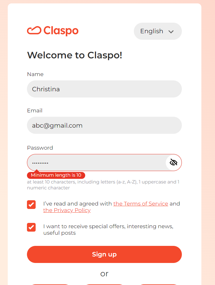 claspo registration