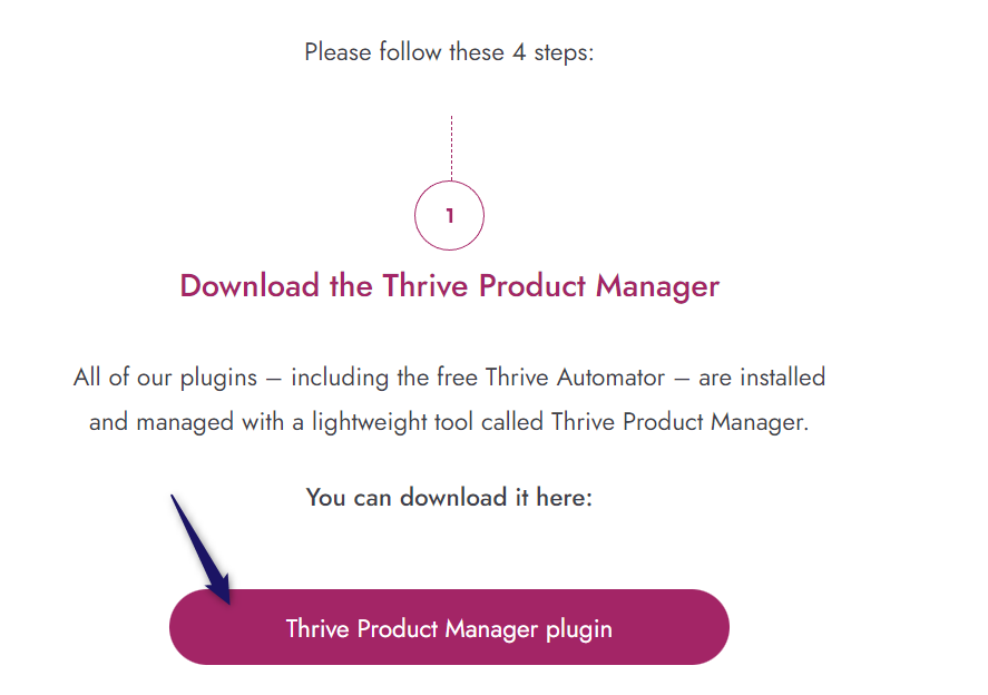 Download thrive product manager plugin