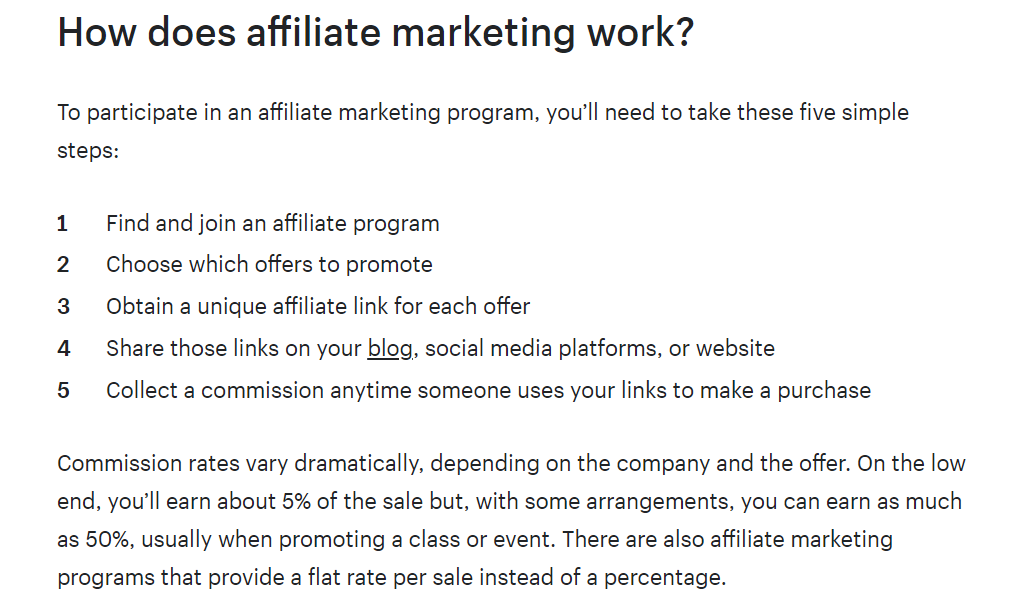 Make money online with affiliate marketing