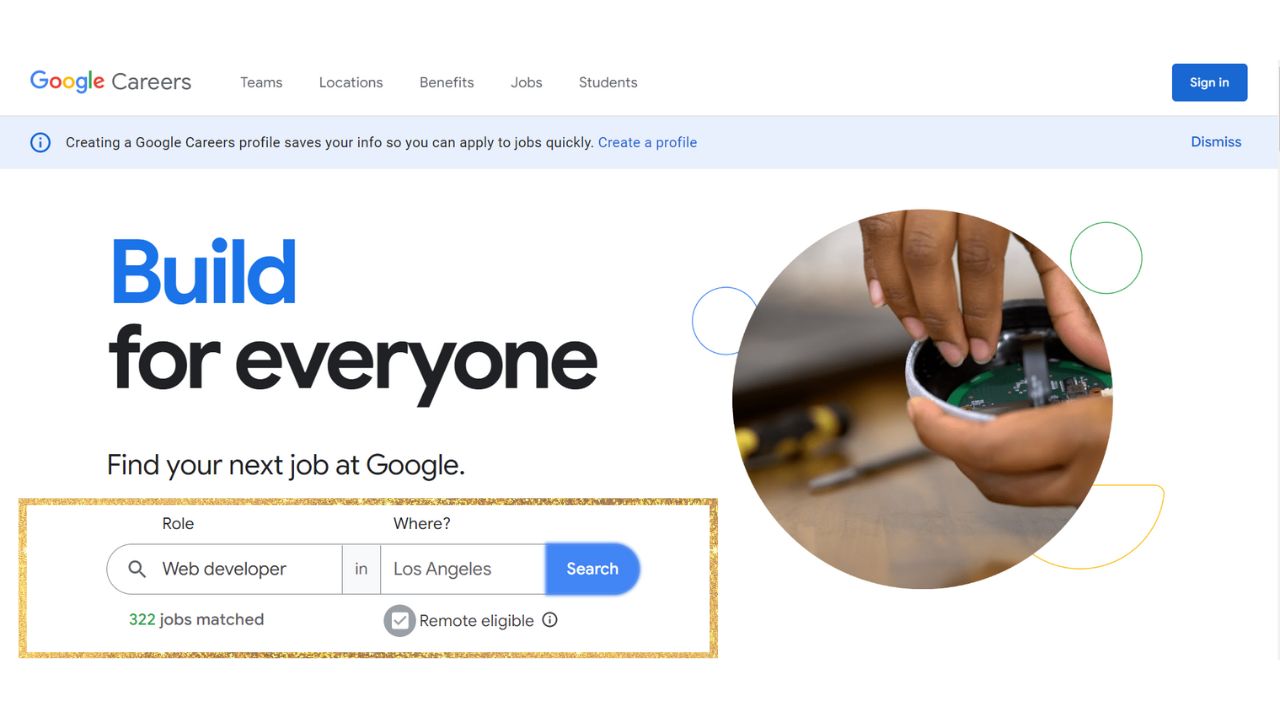 Search for jobs at google careers