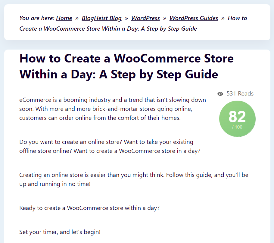 Create a woo store