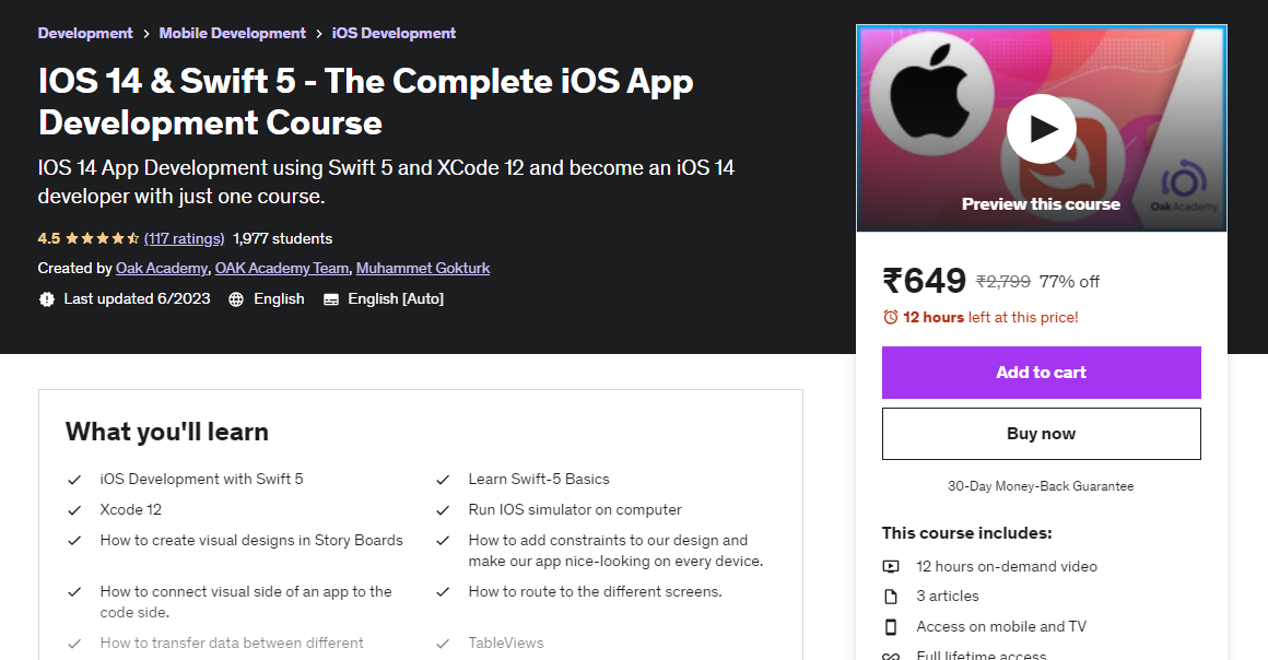 Ios 14 & swift 5 - the complete ios app development course - udemy ios courses