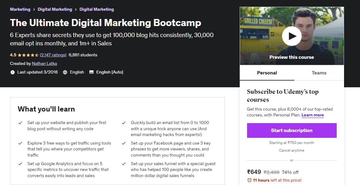 The Ultimate Digital Marketing Bootcamp