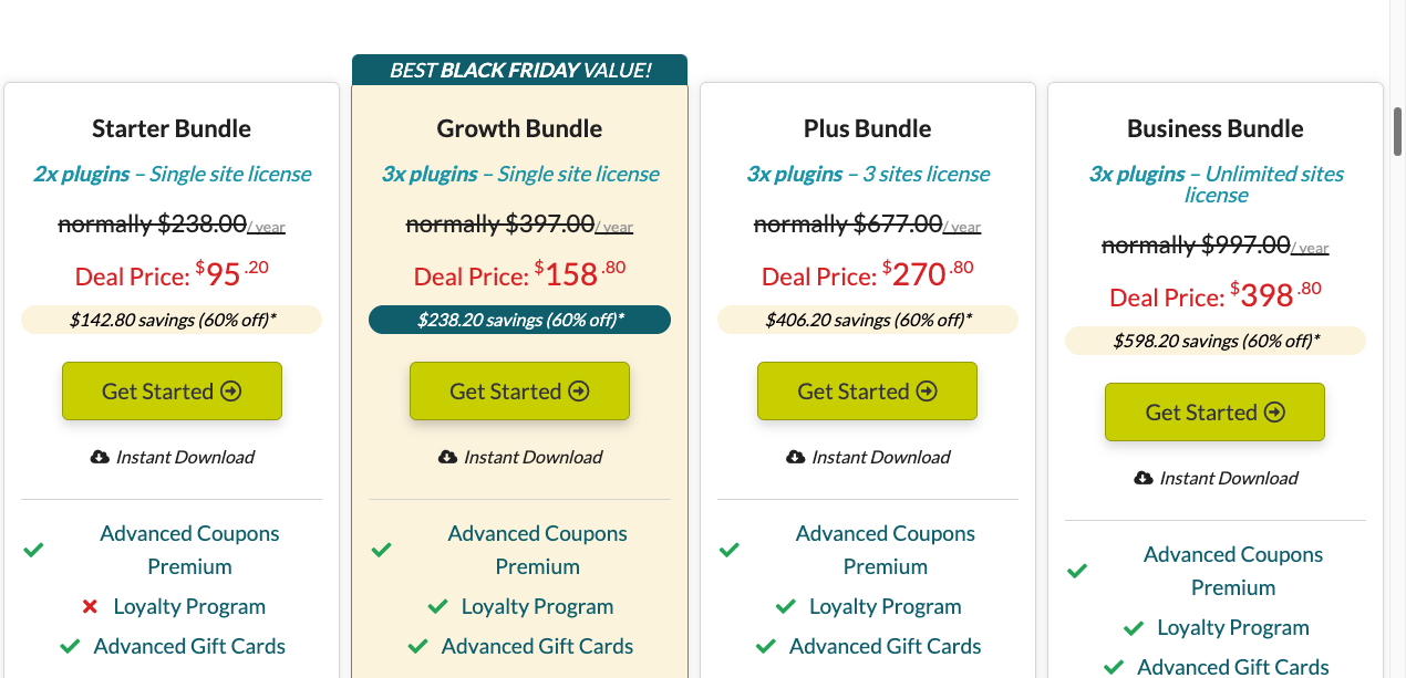 Advanced Coupons Black Friday pricing