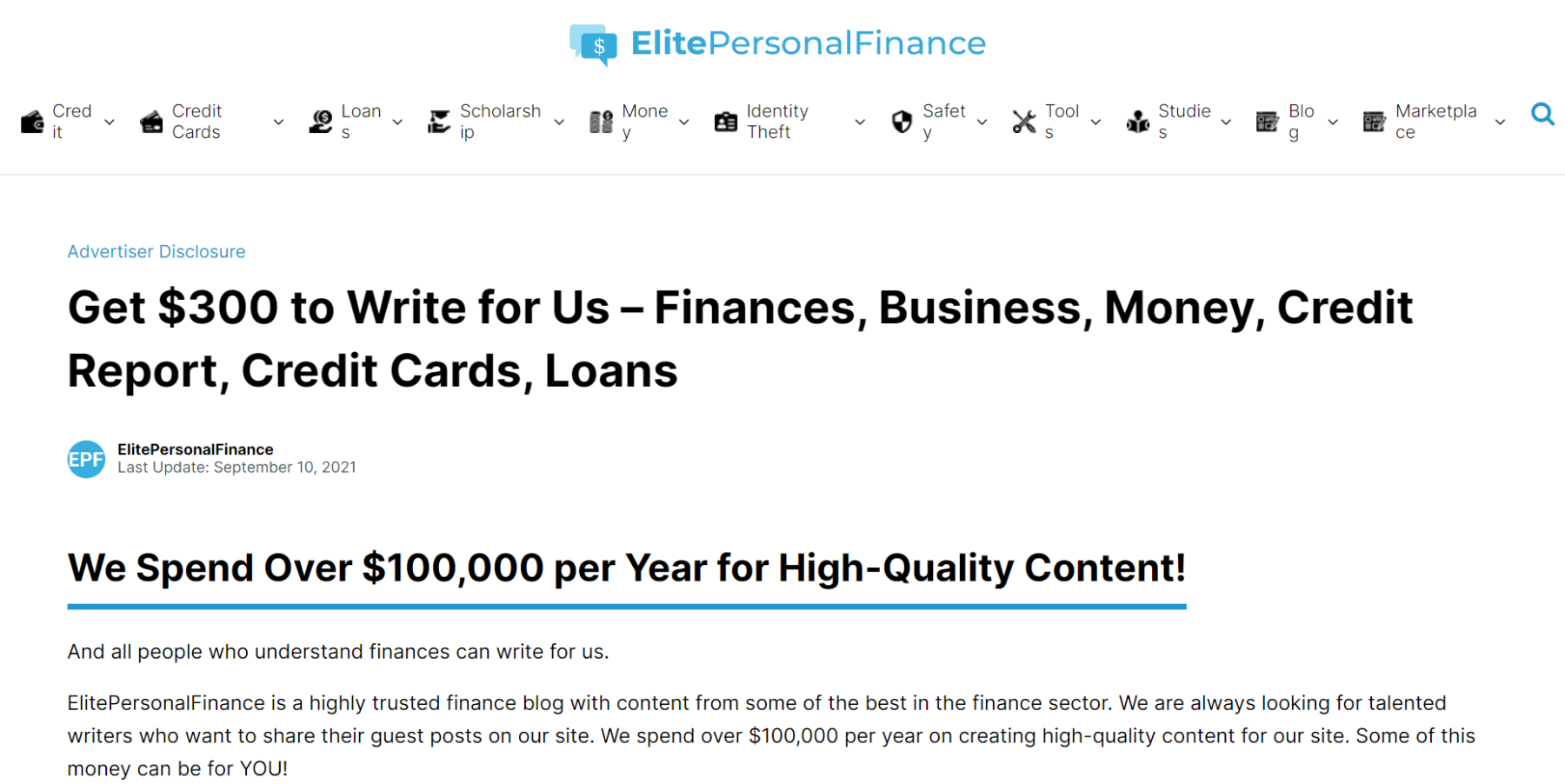 Elite Personal Finance