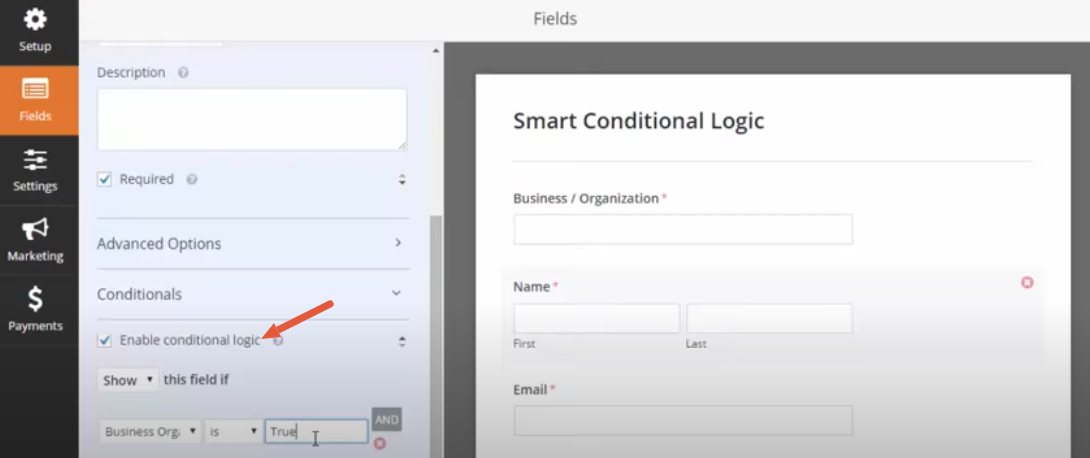 Smart conditional logic in wpforms