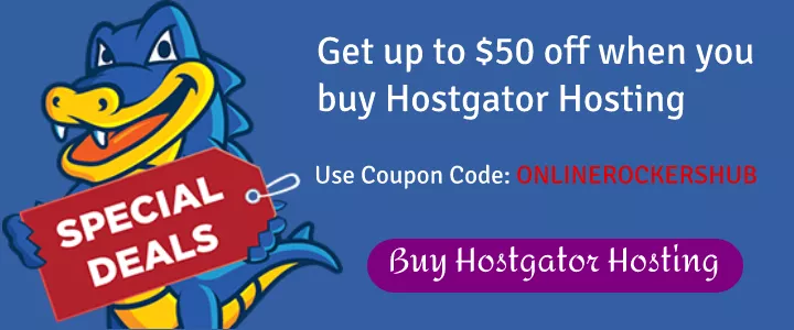 Hostgator onlinerockershub coupon
