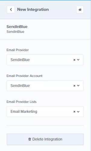 Integrating SendInBlue with OptinMonster