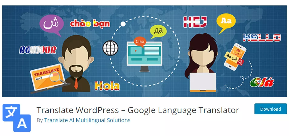 Google wordpress translator - best wordpress multilingual plugin