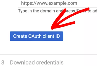Create oauth client id