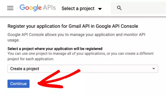 Google console project