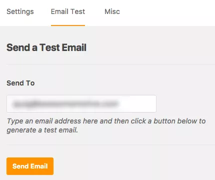 Send wp mail smtp test email