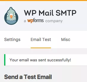 Test email success