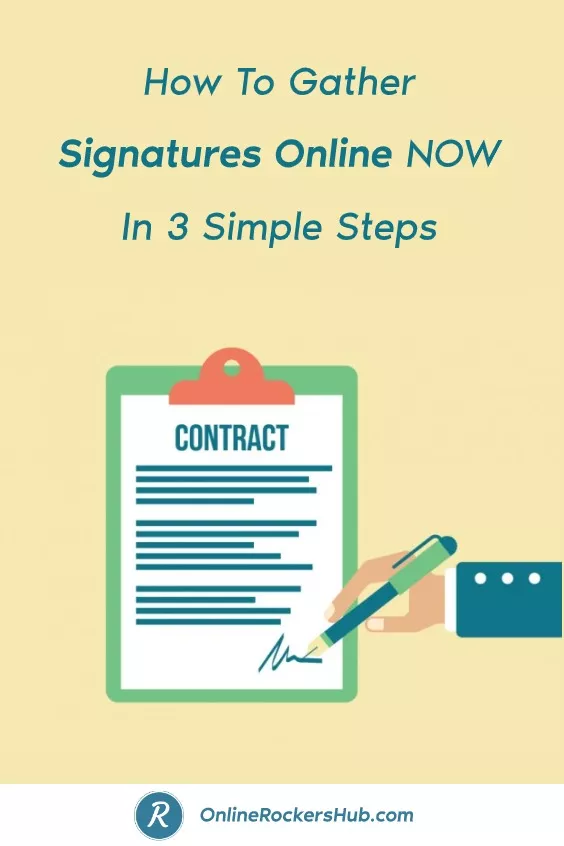 How to gather signatures online now in 3 simple steps - pinterest image