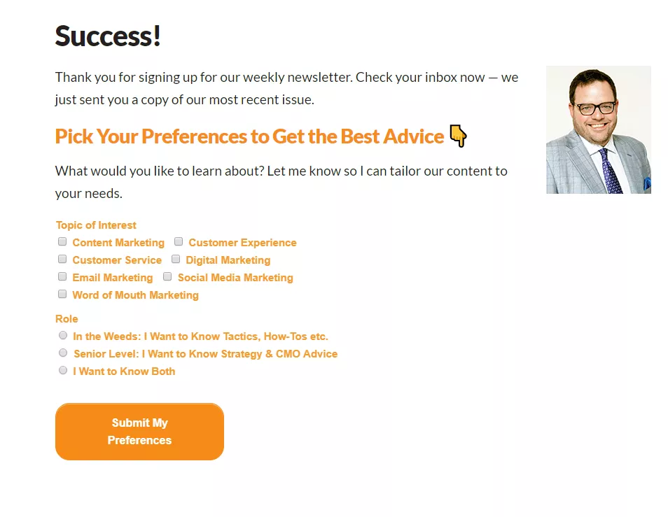 Convince and convert blog email subscription form