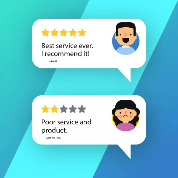 Reviews on products and services