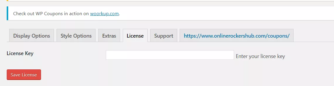 Wp coupons license verification