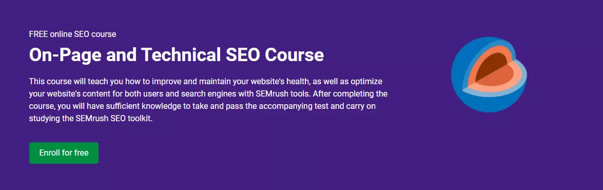 Semrush on-page and technical seo course for free - semrush free seo course