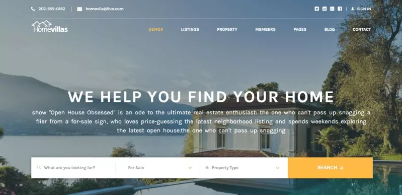 Home villas - Best Real Estate WordPress Theme