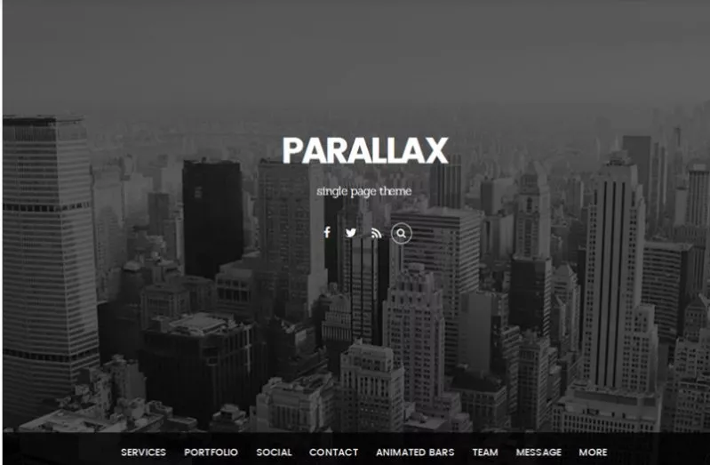 parallax - best wordpress portfolio theme