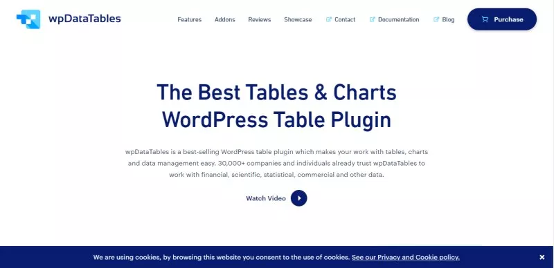 Wpdatatables - best wordpress data visualization plugin
