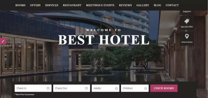 Bestel - best wordpress hotel theme