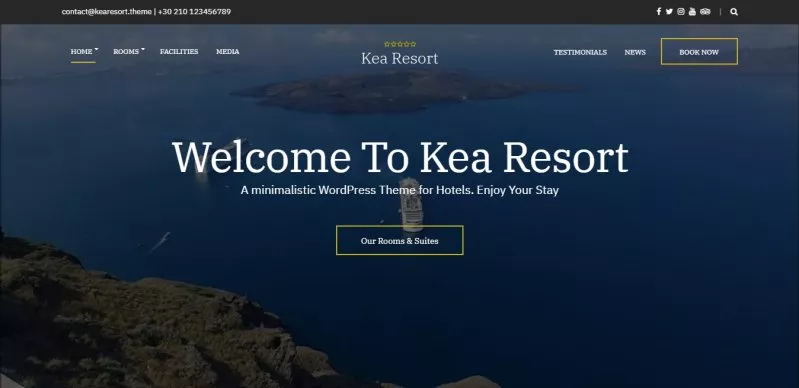 Kea - best wordpress hotel theme