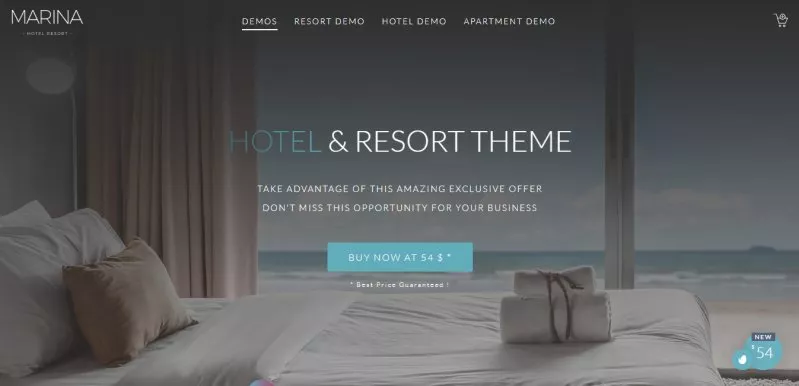 Marina - best wordpress hotel theme