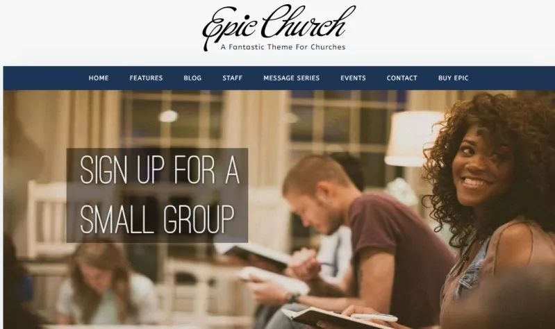 Epic - best wordpress church theme